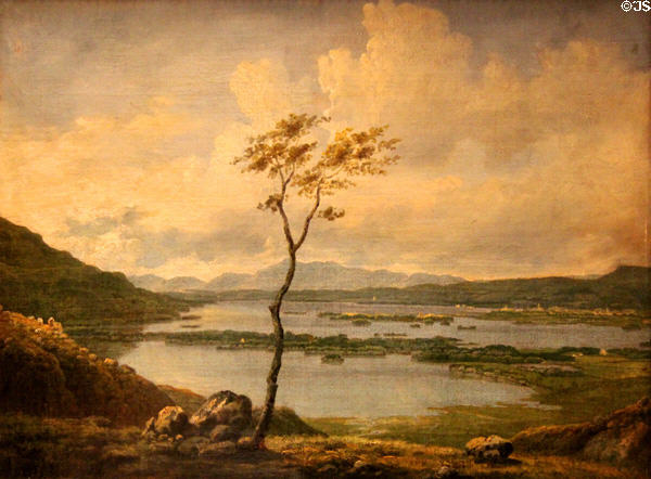 View of Lower Lake, Killarney painting (1780s) by Jonathan Fisher at National Gallery of Ireland. Dublin, Ireland.