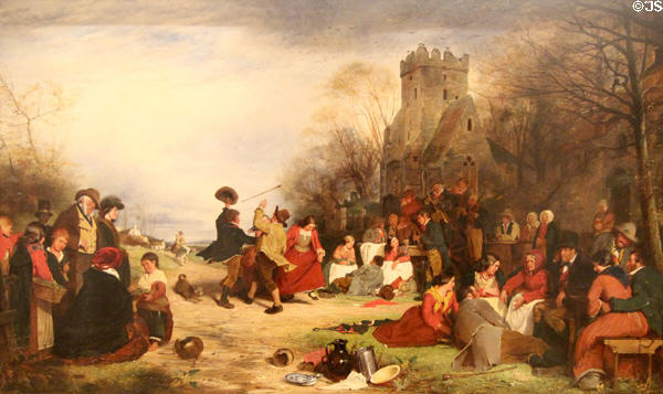 The 16th, 17th (St Patrick's Day) & 18th March painting (1856) by Erskine Nicol at National Gallery of Ireland. Dublin, Ireland.
