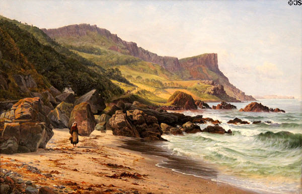 Murlough Bay & Fair Head, Coast of Antrim painting (c1860) by Bartholomew Colles Watkins at National Gallery of Ireland. Dublin, Ireland.