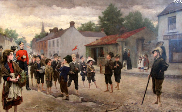 Military Maneuvers painting (1891) by Richard Thomas Moynan at National Gallery of Ireland. Dublin, Ireland.