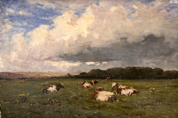 Pastures at Malahide painting (c1894-6) by Nathaniel Hone at National Gallery of Ireland. Dublin, Ireland.