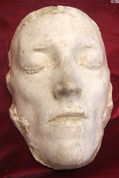 Robert Emmet (1778-1803) death mask (after 1803 cast) by James Petrie at National Gallery of Ireland. Dublin, Ireland.