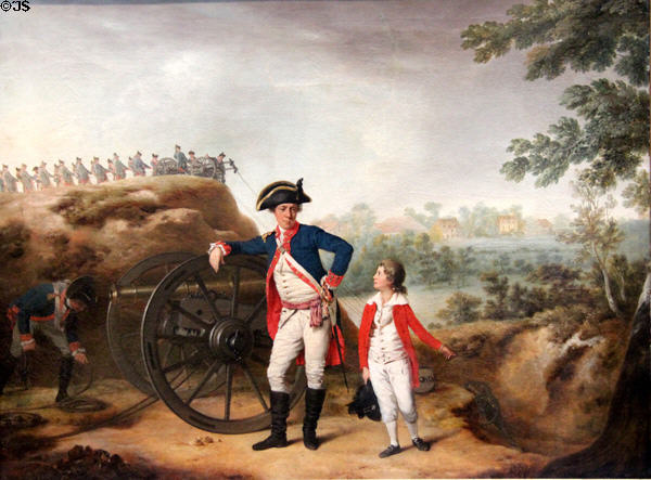 Captain William Congreve with son William painting (c1782) by Philip Reinagle at National Gallery of Ireland. Dublin, Ireland.