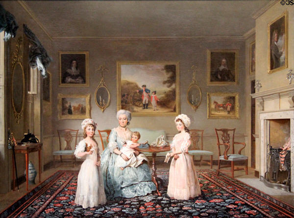 Mrs. Congreve with her Children painting (1782) by Philip Reinagle at National Gallery of Ireland. Dublin, Ireland.