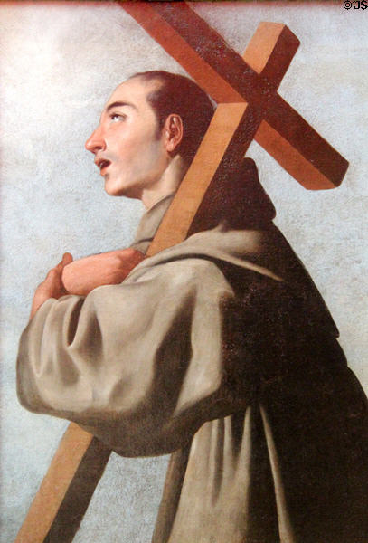St Diego of Alcalá painting (c1640) by Francisco de Zurbarán at National Gallery of Ireland. Dublin, Ireland.