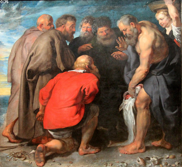 St Peter Finding the Tribute Money painting (1617-8) by Peter Paul Rubens at National Gallery of Ireland. Dublin, Ireland.