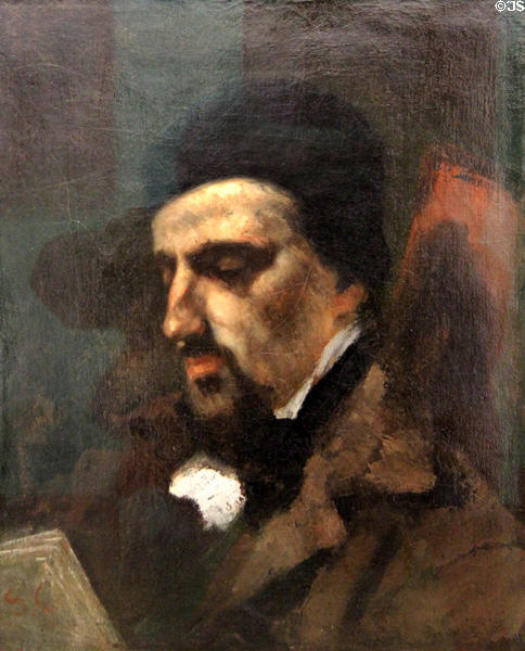 Adolphe Marlet portrait (1851) by Gustave Courbet at National Gallery of Ireland. Dublin, Ireland.