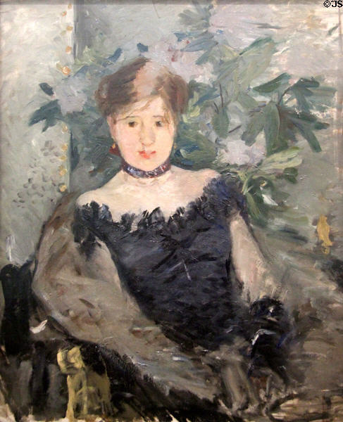 Le Corsage Noir painting (1878) by Berthe Morisot at National Gallery of Ireland. Dublin, Ireland.