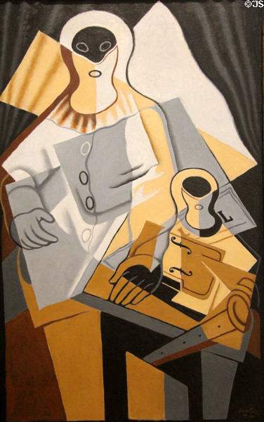 Pierrot painting (1921) by Juan Gris at National Gallery of Ireland. Dublin, Ireland.