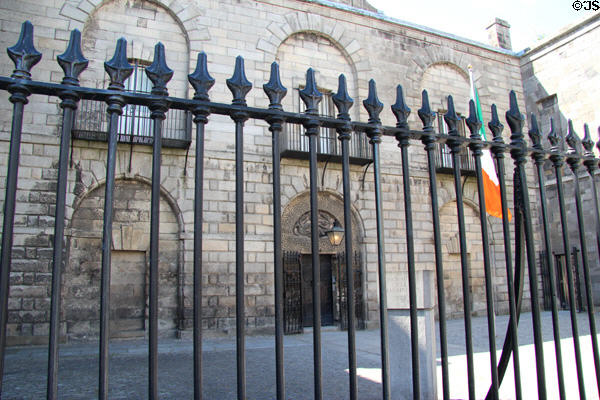 Historic main entrance of Kilmainham Gaol, now a museum. Dublin, Ireland.