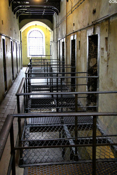 Range of prison cells at Kilmainham Gaol. Dublin, Ireland.