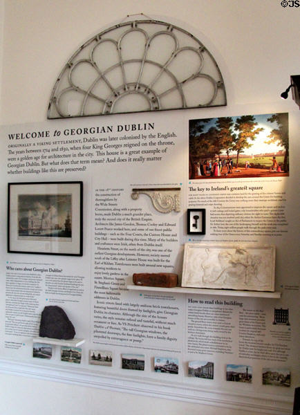Display about Georgian Dublin architecture at Little Museum of Dublin. Dublin, Ireland.