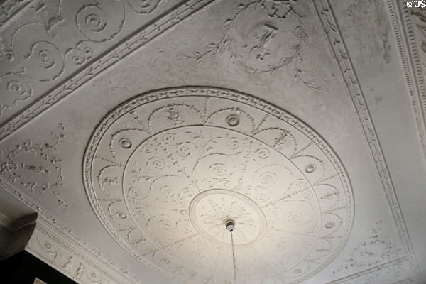 Adamesque ceiling at Little Museum of Dublin. Dublin, Ireland.