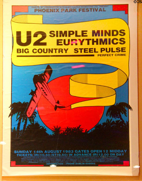 U2 concert poster (1983) at Little Museum of Dublin. Dublin, Ireland.