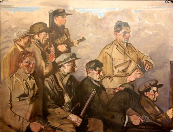 IRA Column painting (1921) by Sean Keating at Aras an Uachtarain. Dublin, Ireland.