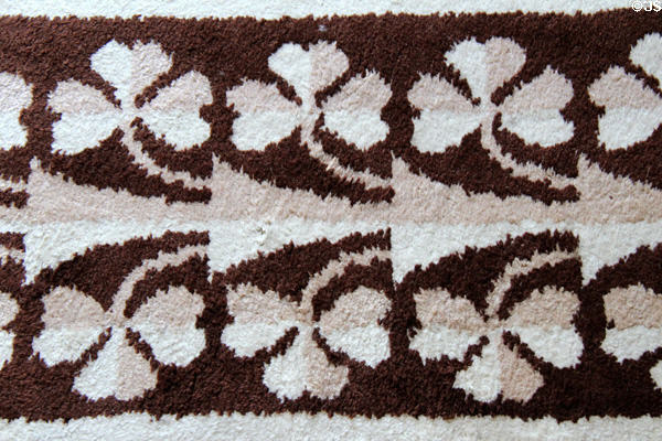 Shamrock detail of carpet at Aras an Uachtarain. Dublin, Ireland.