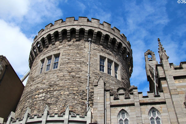 Record Tower (c1230) built by Normans at Dublin Castle. Dublin, Ireland.