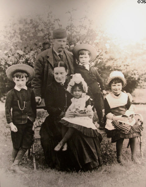 Family photo of Pearse family with Patrick, James & William (back row) at Pearse Museum. Dublin, Ireland.