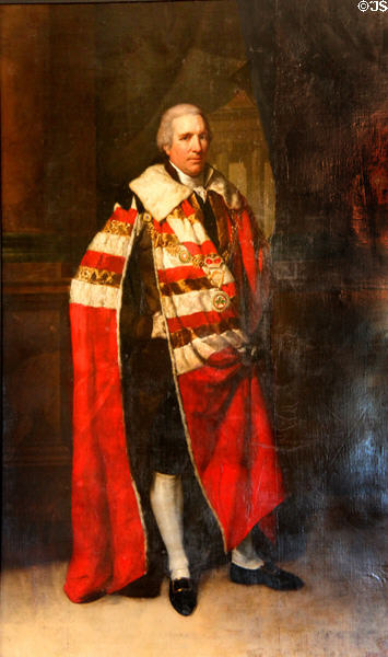 Charles Tottenham Loftus (c1738-1806) portrait by Hugh Douglas Hamilton at Rathfarnham Castle. Dublin, Ireland.