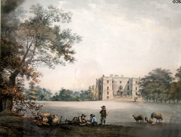 Rathfarnham Castle watercolor (1794) by George Holmes at Rathfarnham Castle. Dublin, Ireland.