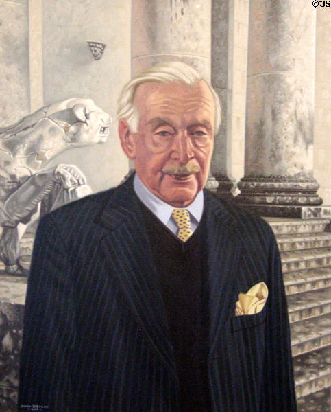 Portrait of Major Cholmeley Harrison donor of Emo Court. Ireland.
