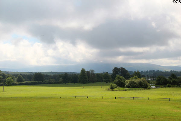 Countryside view from Russborough House. Ireland.