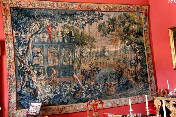 French tapestry in dining room at Russborough House. Ireland.