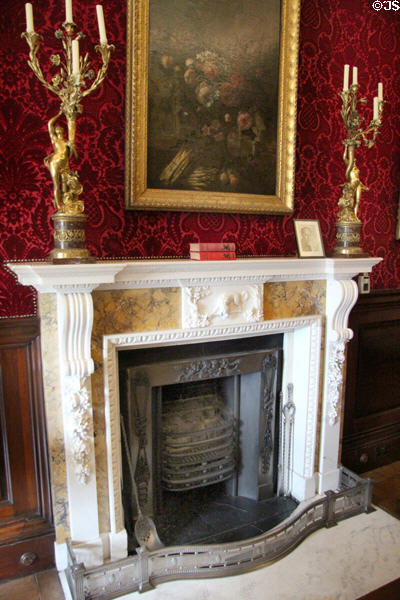 Fireplace by Thomas Carter the Younger of London in tapestry room at Russborough House. Ireland.