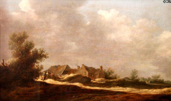 Rural scene painting (1700s) by Jan van Goyen at Russborough House. Ireland.