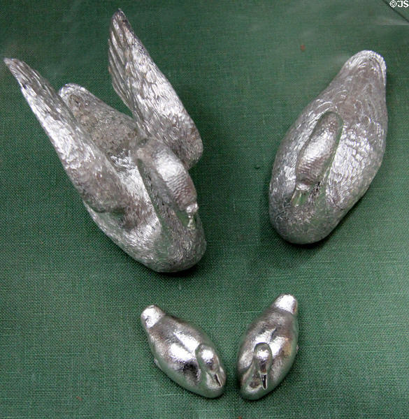 Silver swans (c1970) from London at Russborough House. Ireland.