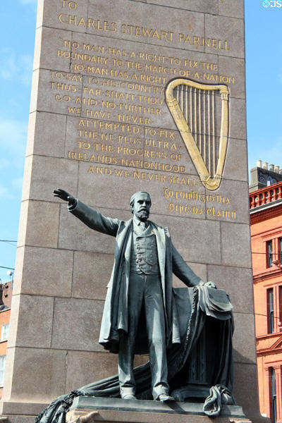 Sculpture of Charles Stewart Parnell, Parliamentarian imprisoned for his support of Irish home rule. Dublin, Ireland.