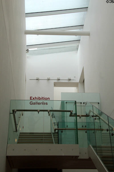 Modern staircase at Dublin City Gallery. Dublin, Ireland.