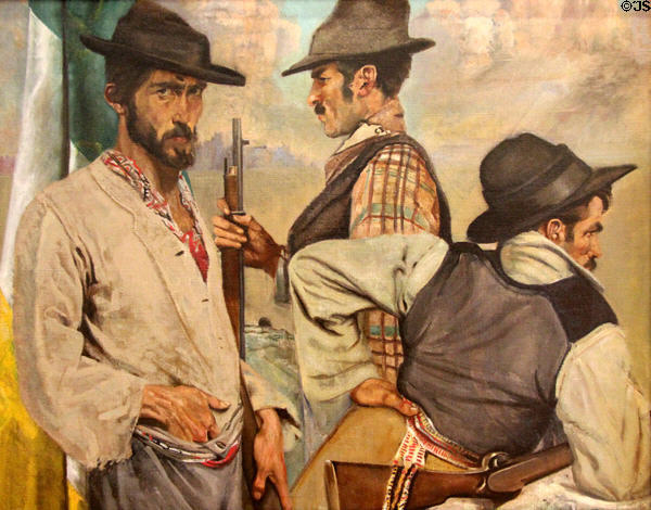 Men of the West painting (1915) by Seán Keating at Dublin City Gallery. Dublin, Ireland.