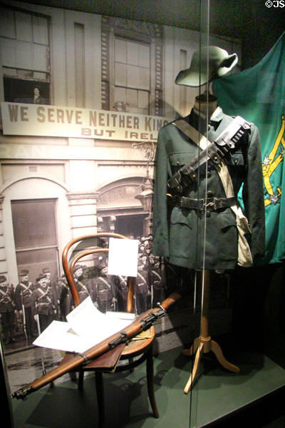Display on rise of Irish Citizen Army (1914) at GPO Museum. Dublin, Ireland.