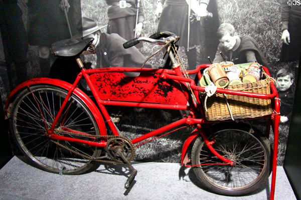 Postal delivery bike from time of 1916 Easter Rising at GPO Museum. Dublin, Ireland.