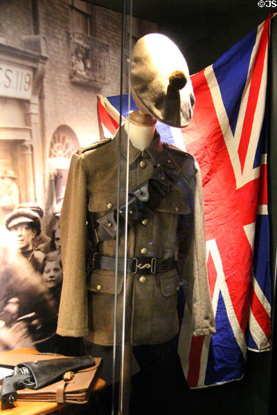 Replica uniform of Royal Irish Constabulary (1920) at GPO Museum. Dublin, Ireland.