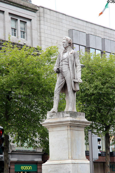 Sir John Gray Monument (1879) by Thomas Farrell on O'Connell Street. Dublin, Ireland.