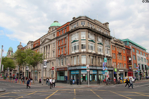 Heritage buildings along O'Connell Street. Dublin, Ireland.