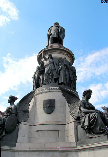 Daniel O'Connell Monument (1882) by John Henry Foley on O'Connell Street. Dublin, Ireland.