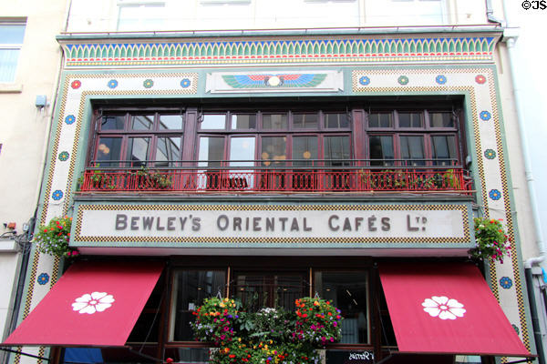 Bewley's Oriental Cafe with Egyptian Revival designs (1927) (78-79 Grafton St.). Dublin, Ireland.