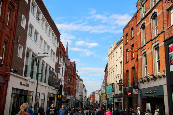 View of Grafton Street. Dublin, Ireland.