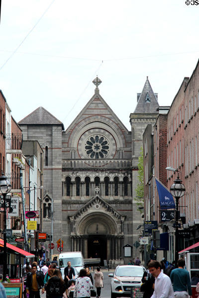 St Ann's Church of Ireland seen along Anne Street. Dublin, Ireland.
