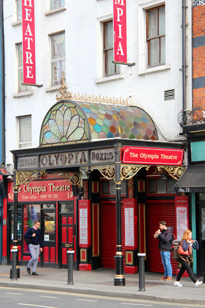 Porch & canopy of Olympia Theatre (1879) (72 Dame St.). Dublin, Ireland.