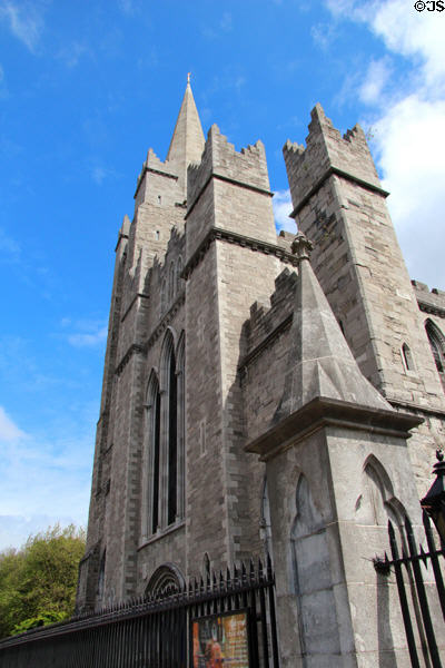 Towers of St Patrick's Cathedral. Dublin, Ireland.