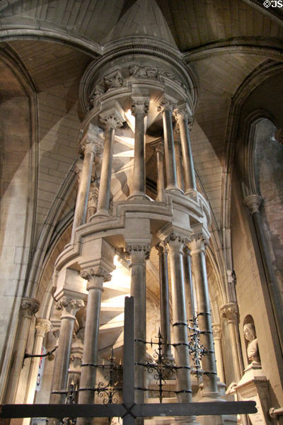 Spiral stairs at St Patrick's Cathedral. Dublin, Ireland.