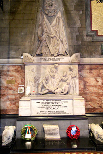 Monument to Royal Irish Regiment (c1842) at St Patrick's Cathedral. Dublin, Ireland.