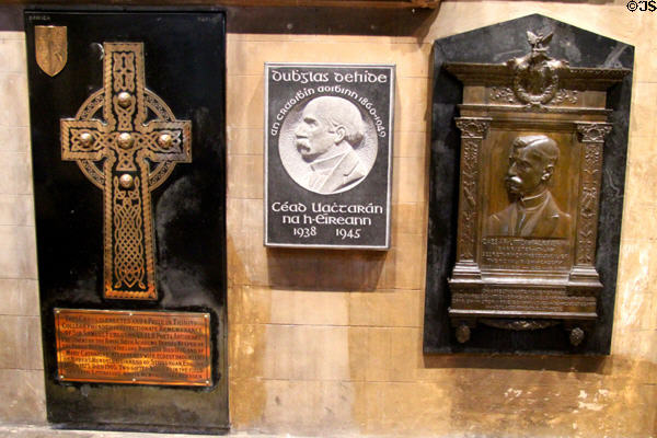 Monuments in Celtic Revival style at St Patrick's Cathedral. Dublin, Ireland.