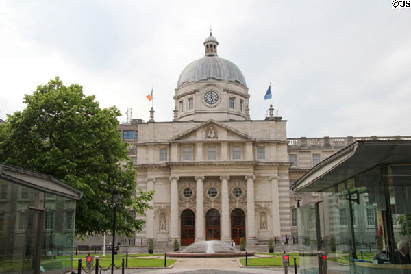 Office of Prime Minister of Ireland (Taoiseach) near Merrion Square & Leinster House Parliament. Dublin, Ireland.