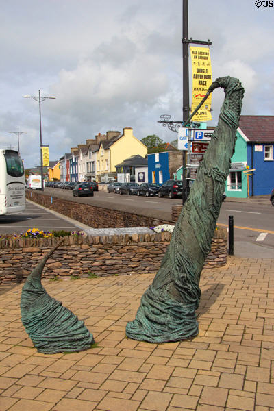 Sculpture near waterfront at Dingle. Dingle, Ireland.