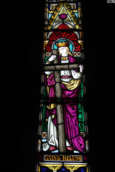 Stained glass window dedicated to St Helena in St Mary's Church, Dingle. Dingle, Ireland.
